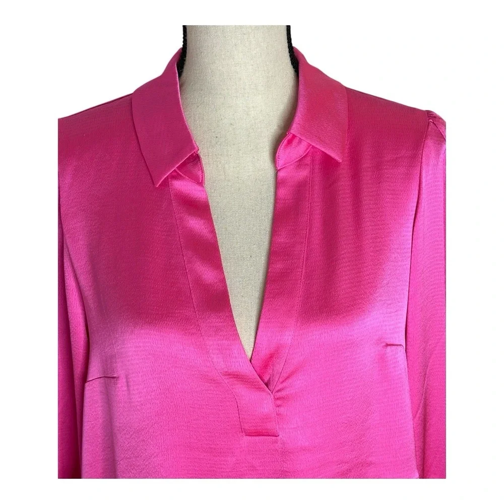 Lilly Pulitzer‎ Jaylene Dark Pink Party Puff Long Sleeve Jacquard Size 10